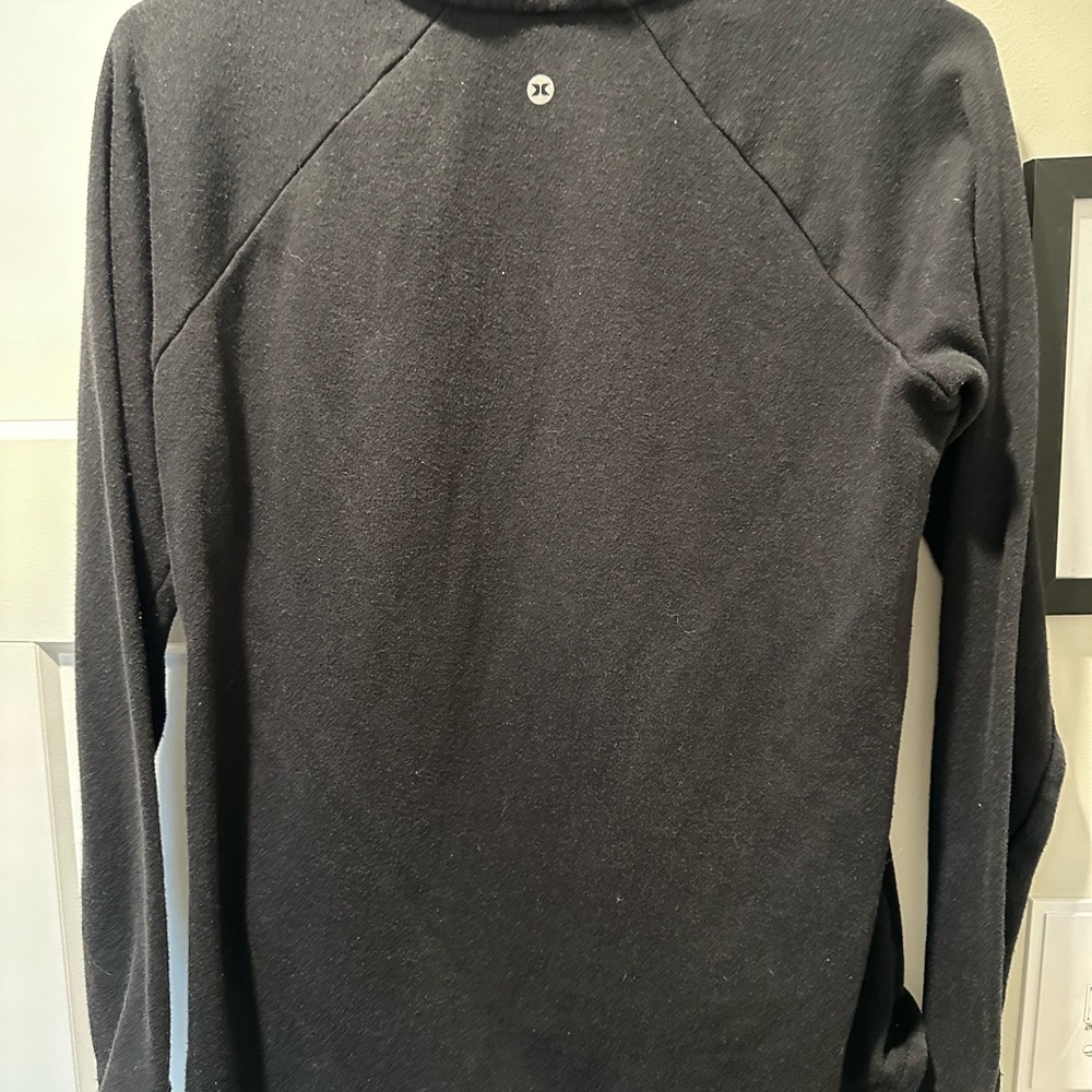 Black Women's Asymmetrical Zip Sweatshirt - Picture 5 of 6